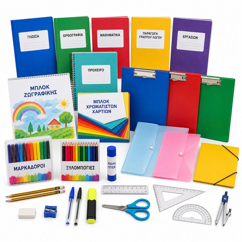 Greek 4th Grade School Supplies List 2026-2027 Complete Set