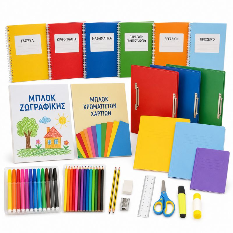 Greek 3rd Grade School Supplies List 2026-2027 Complete Set