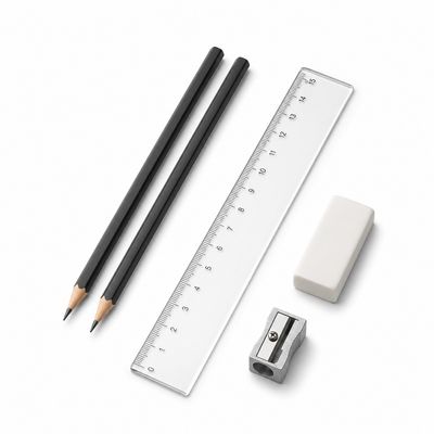Basic School Pencil Case Essentials Set 5 Pieces