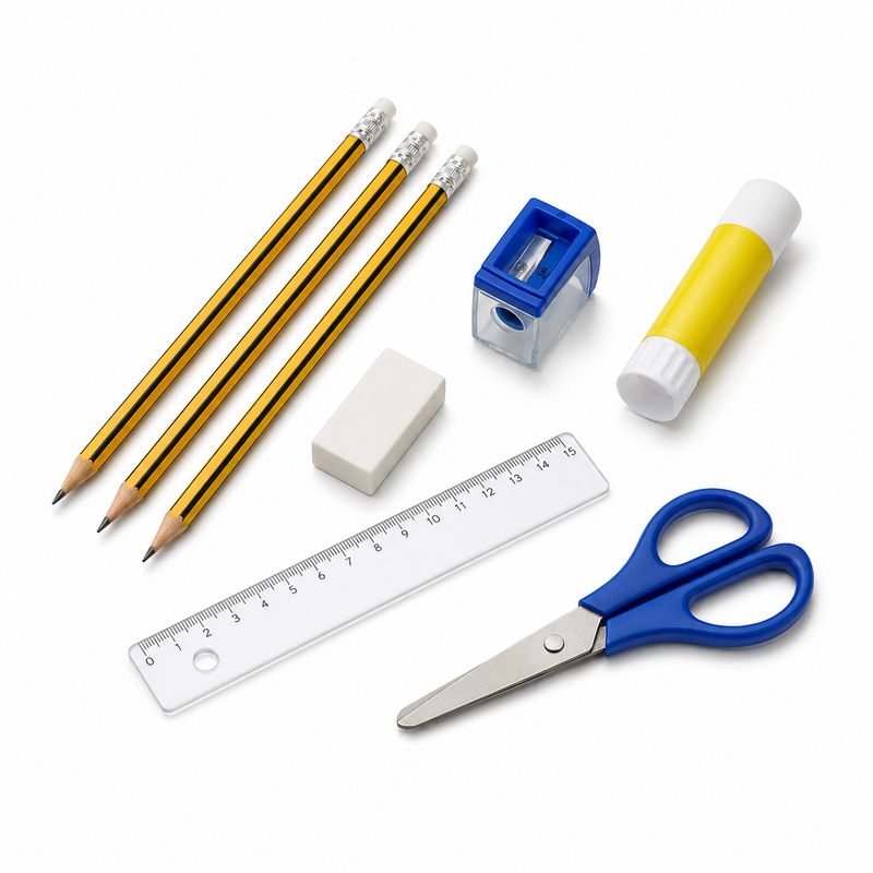Primary School Pencil Case Essentials Set 8 Pieces