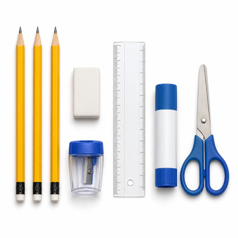 Primary School Pencil Case Essentials Set 8 Pieces