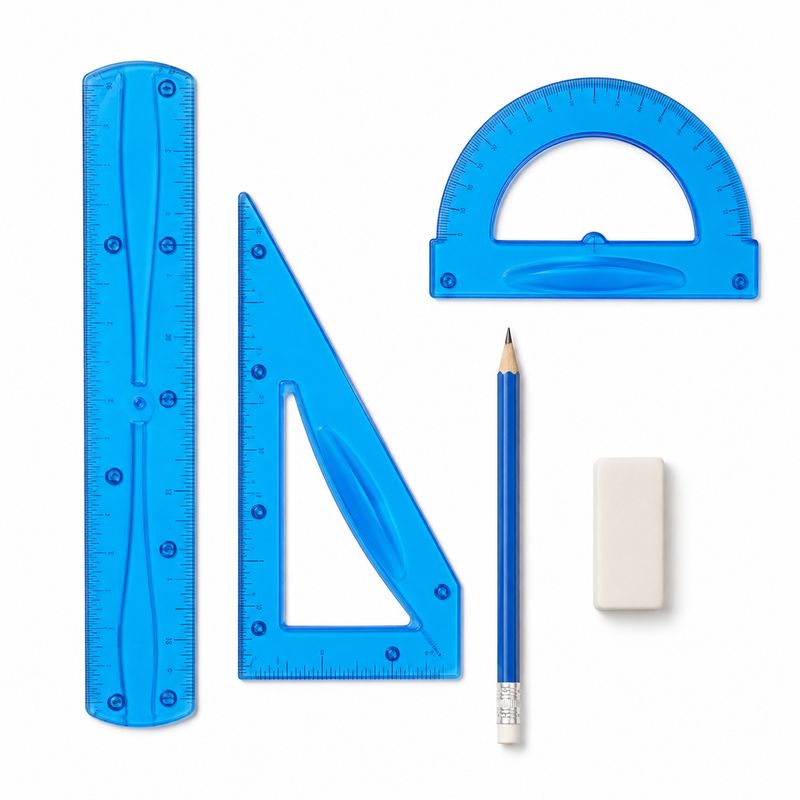 School Geometry Set with 5 Essentials