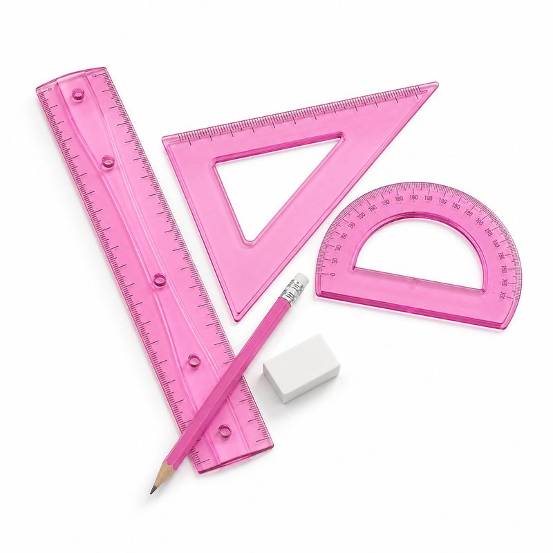 School Geometry Set with 5 Essentials