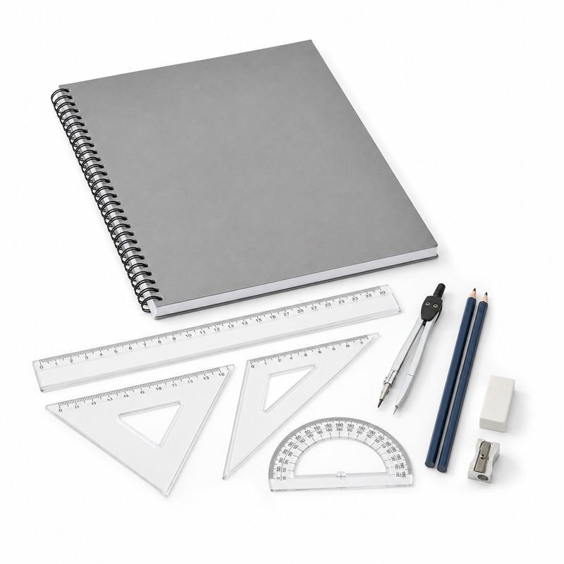 Secondary School Geometry Set 10 Pieces