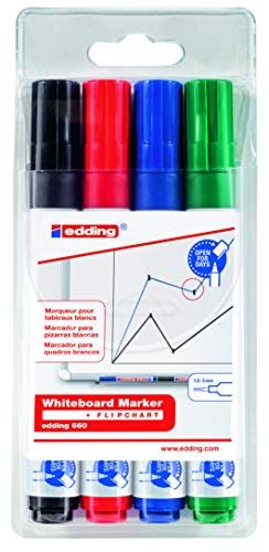 edding 660 Whiteboard Marker Set 1.5-3mm 4 Colours