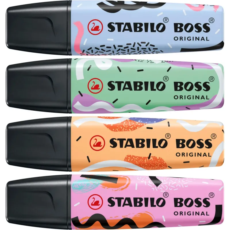 STABILO BOSS ORIGINAL Pastel Highlighter Set 4 Pieces
