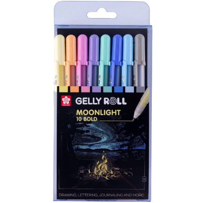 Sakura Gelly Roll Moonlight Pastel 10 Bold Gel Pens Set of 8 Sakura Gelly Roll Moonlight Pastel 10 Bold Gel Pens Set of 8