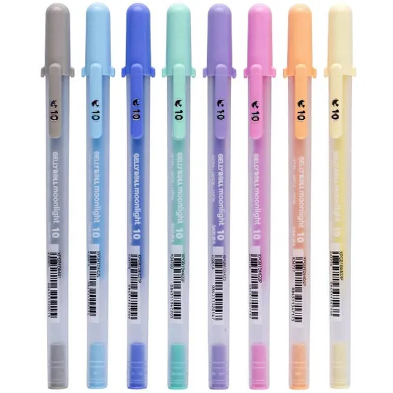 Sakura Gelly Roll Moonlight Pastel 10 Bold Gel Pens Set of 8