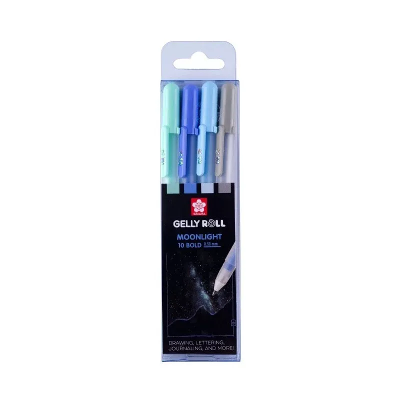 Sakura Gelly Roll Moonlight 10 Cold Colours Gel Pen Set of 4