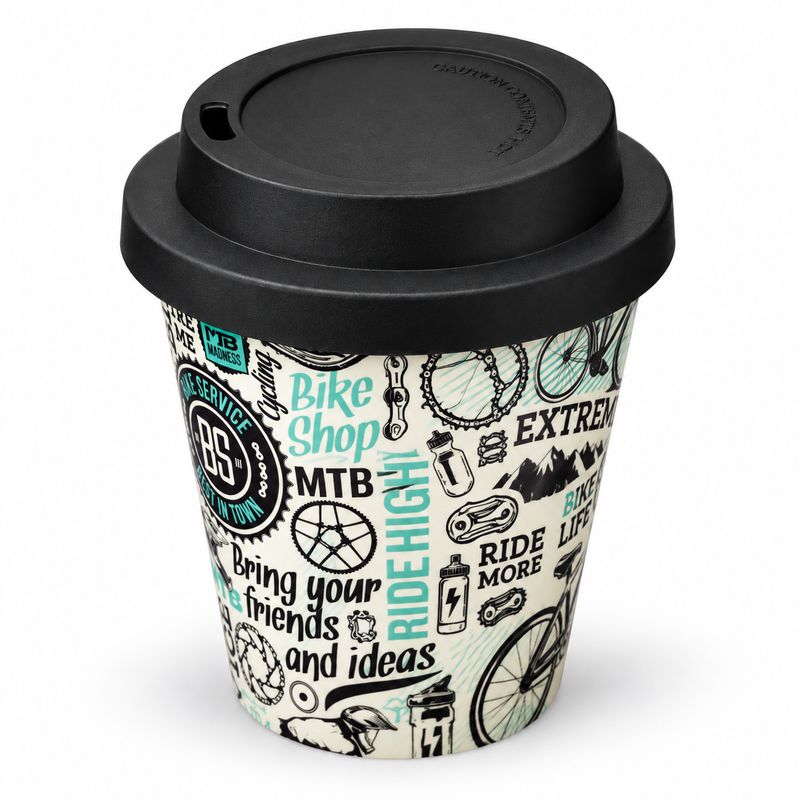 iDrink Bike R-PET Espresso Cup 90ml with Silicone Lid