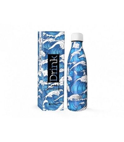 iDrink Japan Waves 500ml Stainless Steel Thermos Bottle