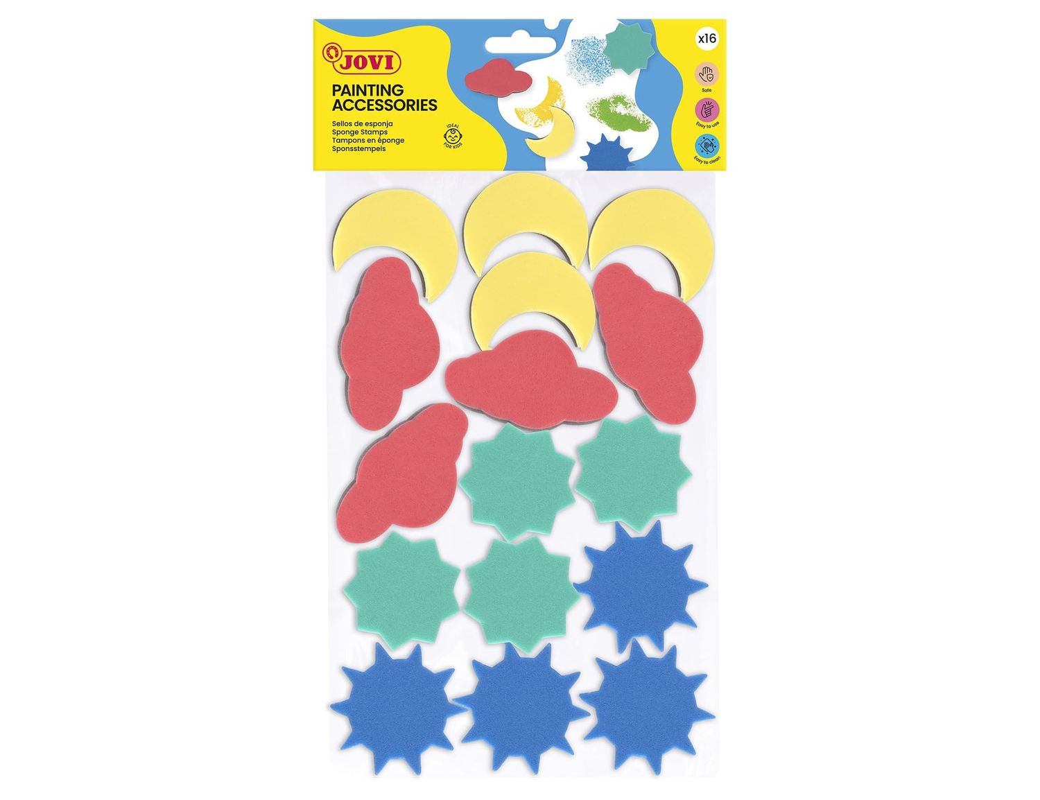 Jovi Sponge Painting Stamps 16 Pieces Ages 3+