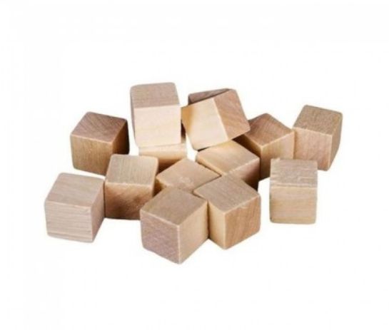 Groovy Wooden Craft Cubes 15mm 49 Pieces