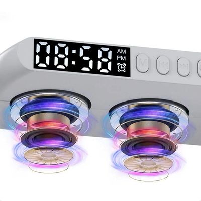 Altavoz inalámbrico cargador magnetico, Bluetooth LED con despertador tamaño Grande
