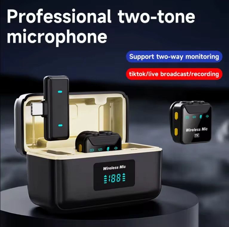 Mini Micrófono inalámbrico Pro. Para iPhone, iPad y Android. Potente batería de hasta 20 horas de uso, YouTube, TikTok, 164FT