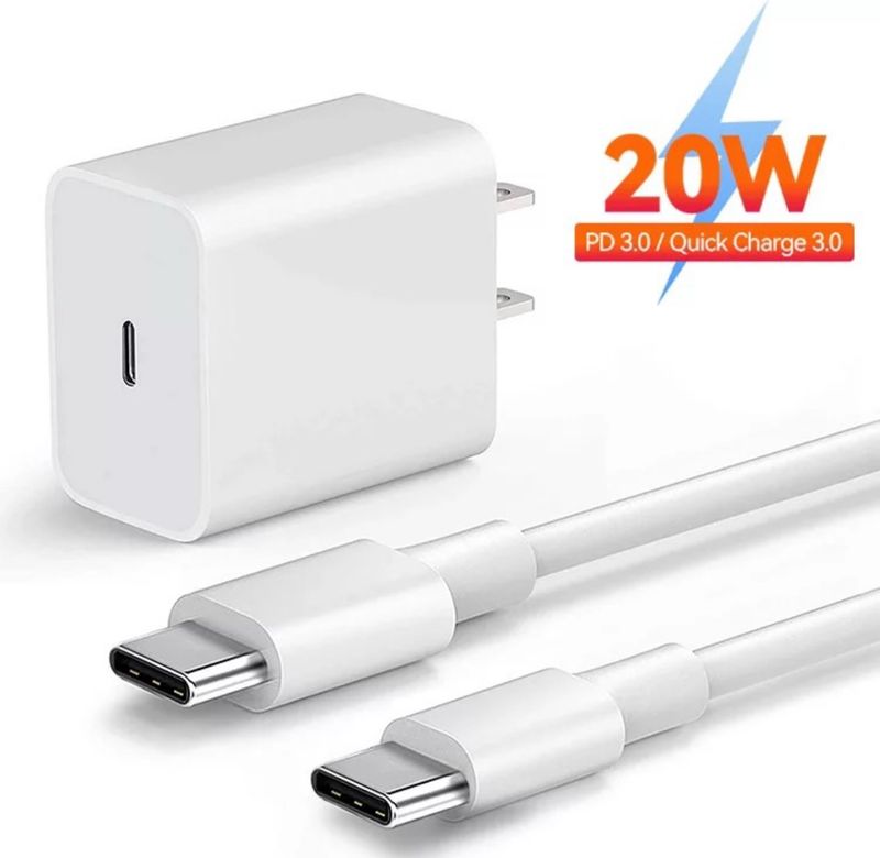Cargador tipo C 20W-Para iPhone y Samsung • Carga rápida