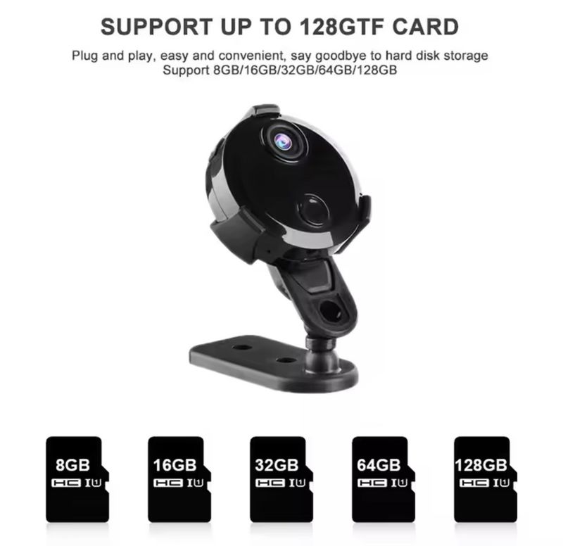 📸 MiniCam Pro SpyCam 4K – Seguridad en tus manos Sensor de movimiento, Resolución 4K Ultra HD y Grabadora de audio