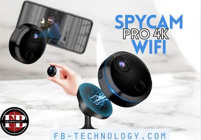 📸 MiniCam Pro SpyCam 4K – Seguridad en tus manos Sensor de movimiento, Resolución 4K Ultra HD y Grabadora de audio
