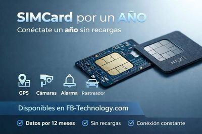 Tarjeta SimCard 4G por un año para GPS y dispositivos IoT alarmas, cámaras de seguridad, rastreadores de vehículos y más