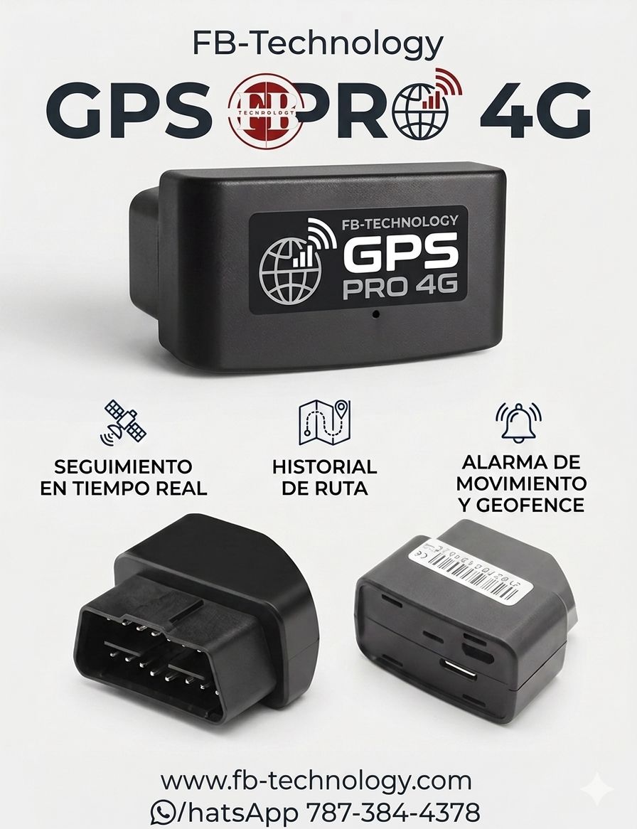 GPS PRO ¡PROTEGE TU VEHÍCULO EN TIEMPO REAL CON TECNOLOGÍA 4G!