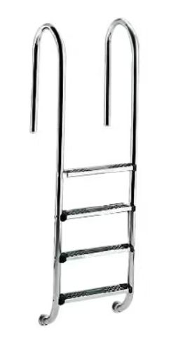 Einbauleiter Classic aus Edelstahl V2A enge Holmausladung 350 mm