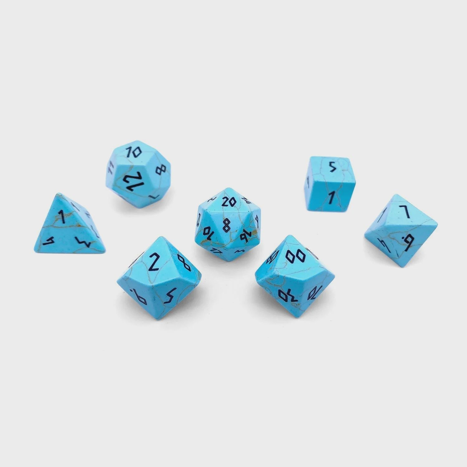 Norse Foundry: Turquoise Gemstone Dice 7-Set