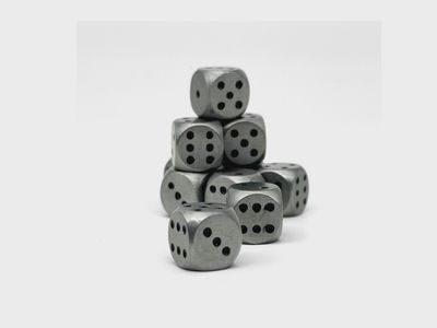 Norse Foundry: Warpips- Aged Mithiral (10)  Metal Dice- 12mm