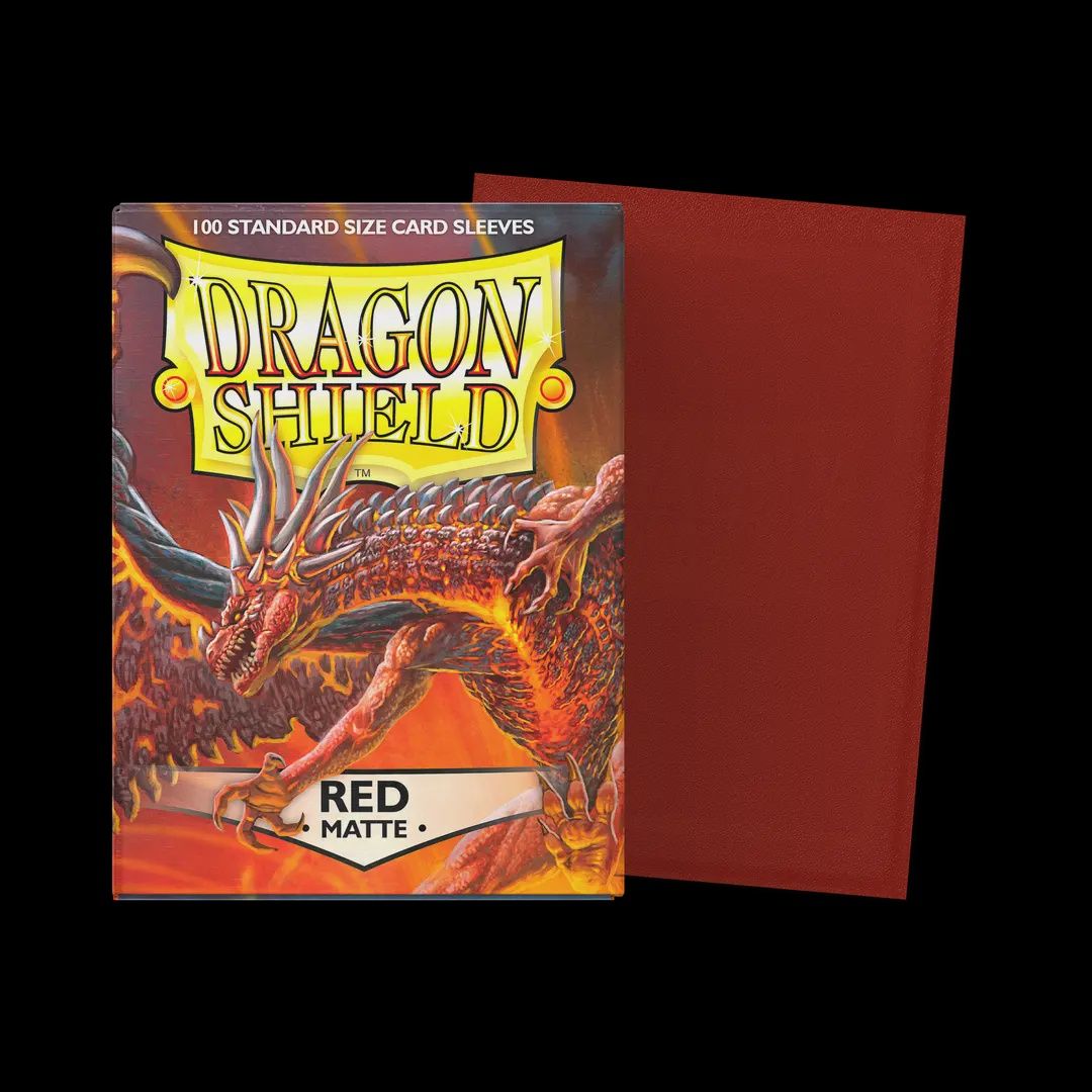 Dragon Shield Sleeves: Matte - Red (100)