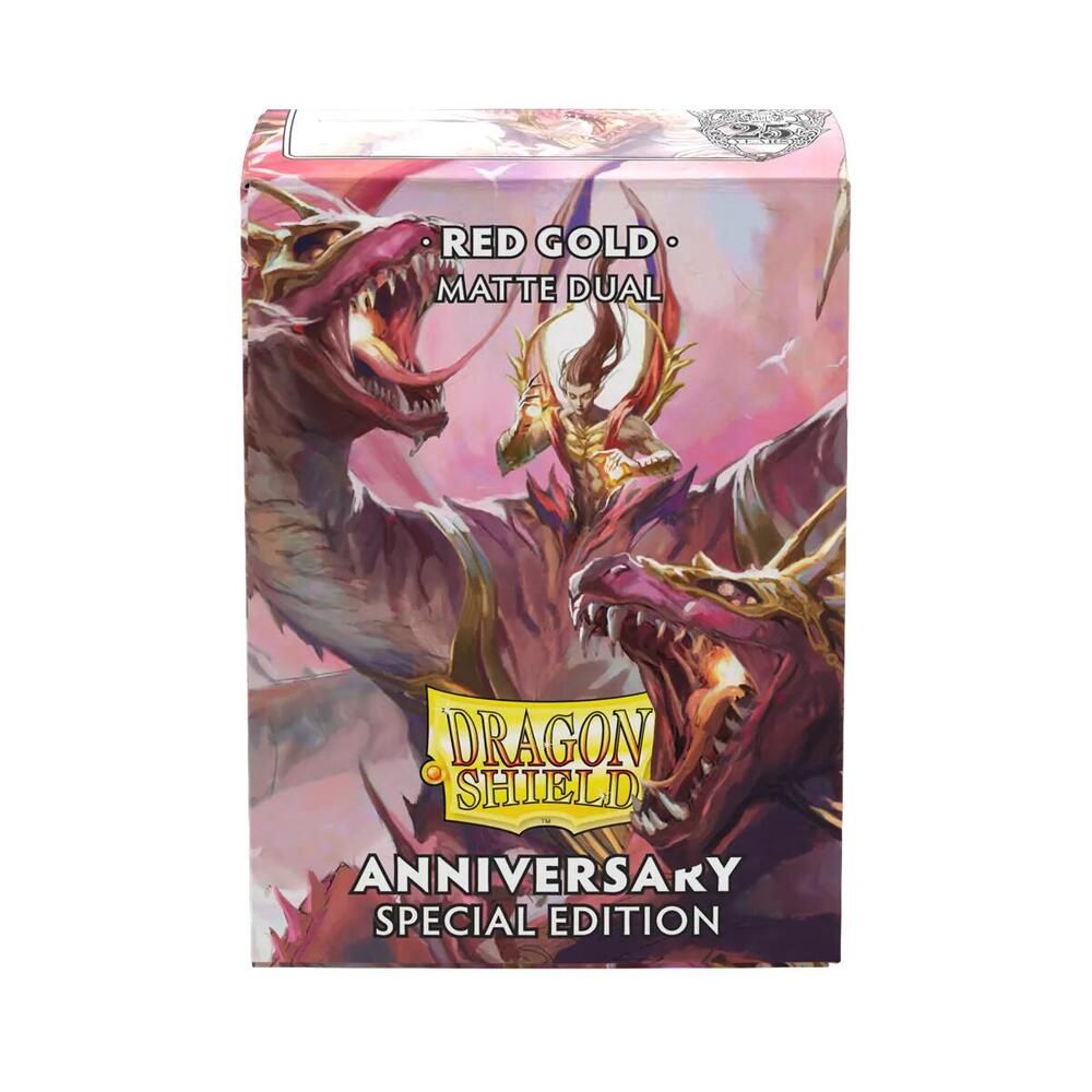 Dragon Shield: 25th Anniversary- Red Gold Matte Dual (100)