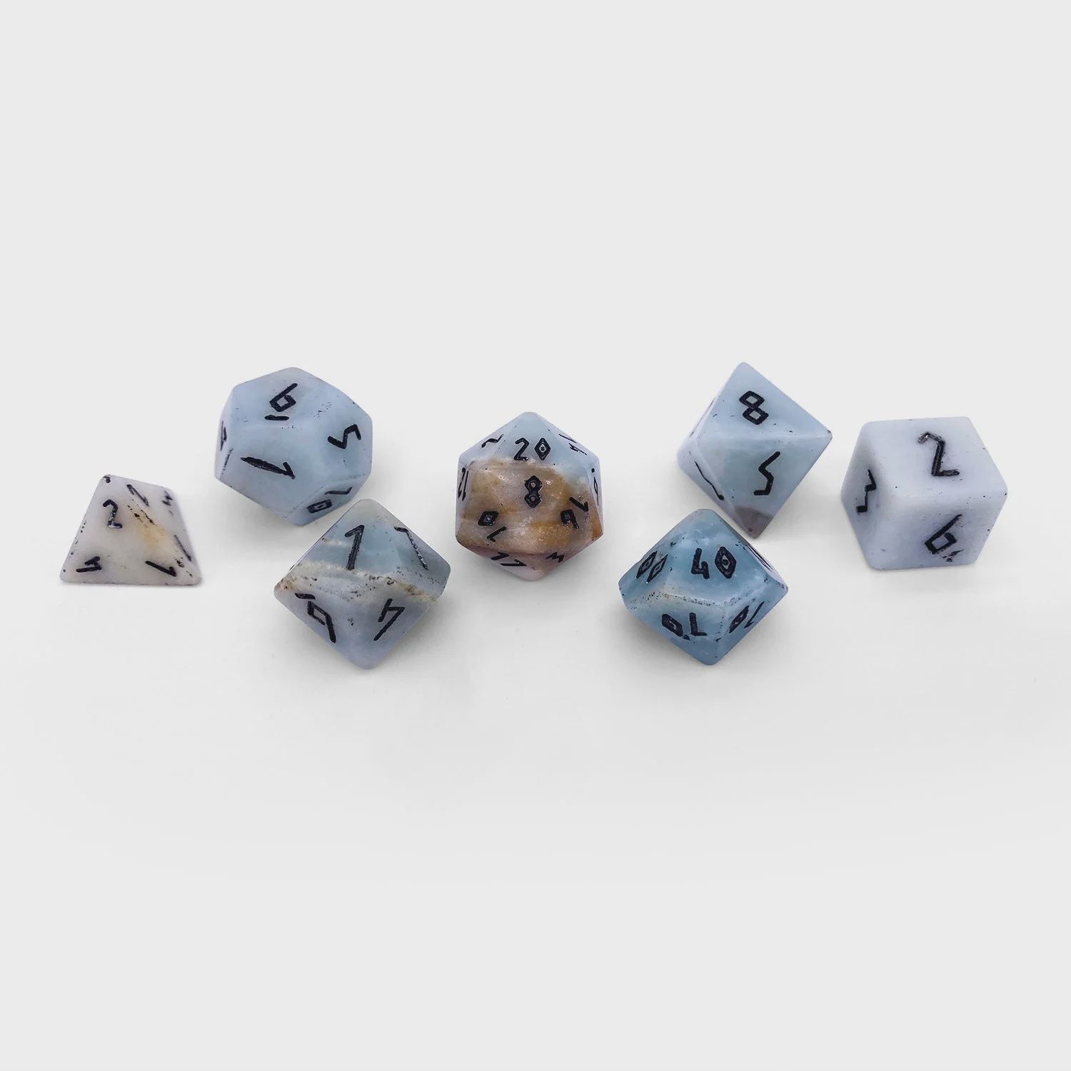 Norse Foundry: Amazonite- 7 Set Gemstone Dice