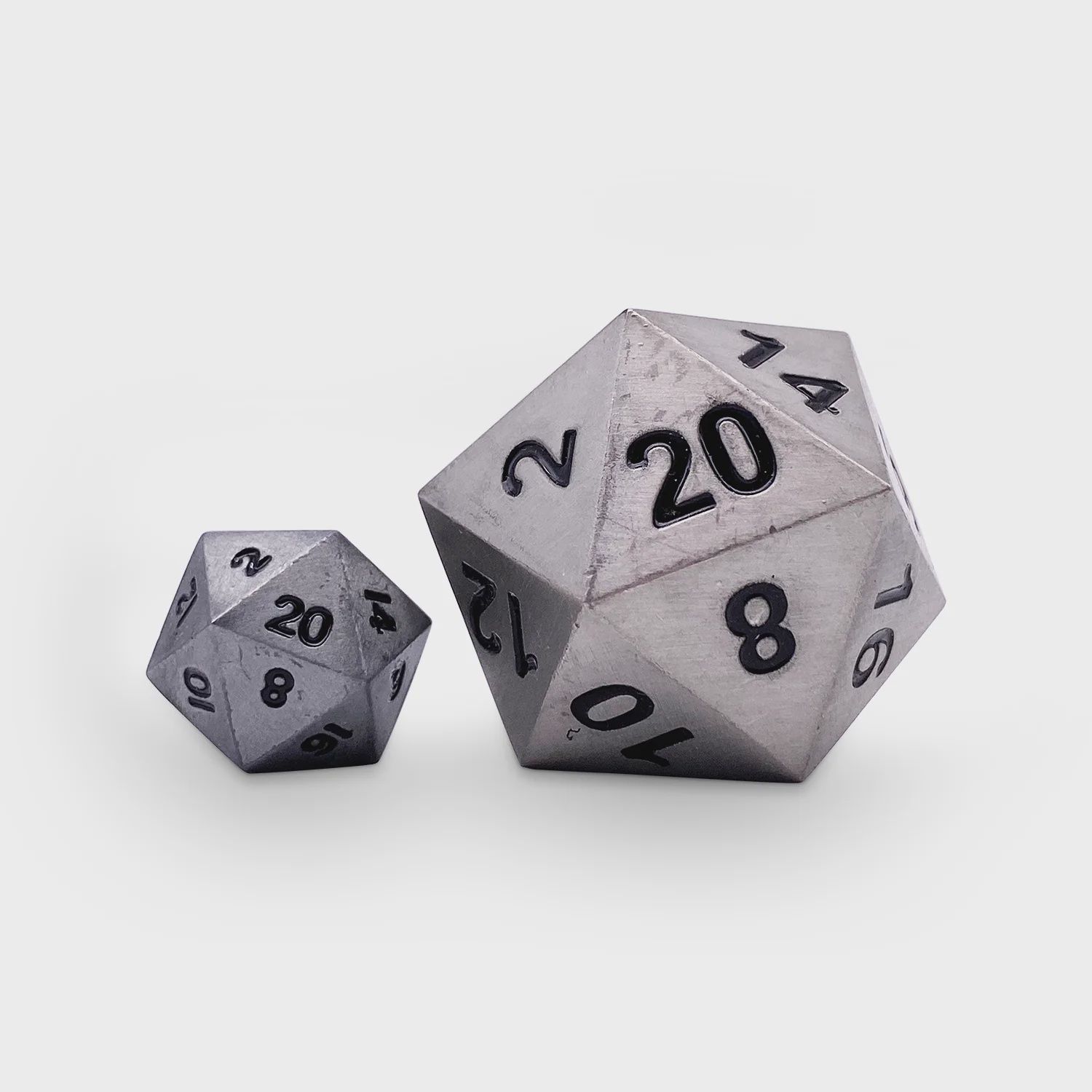 Norse Foundry: The Boulder- Aged Mithral Metal D20 (45mm)