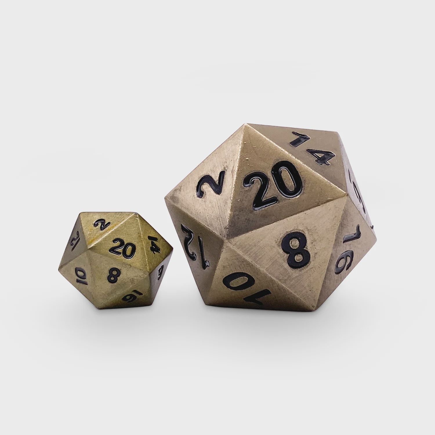 Norse Foundry: The Boulder-Bronze Dragon Scale Metal D20 (45mm)