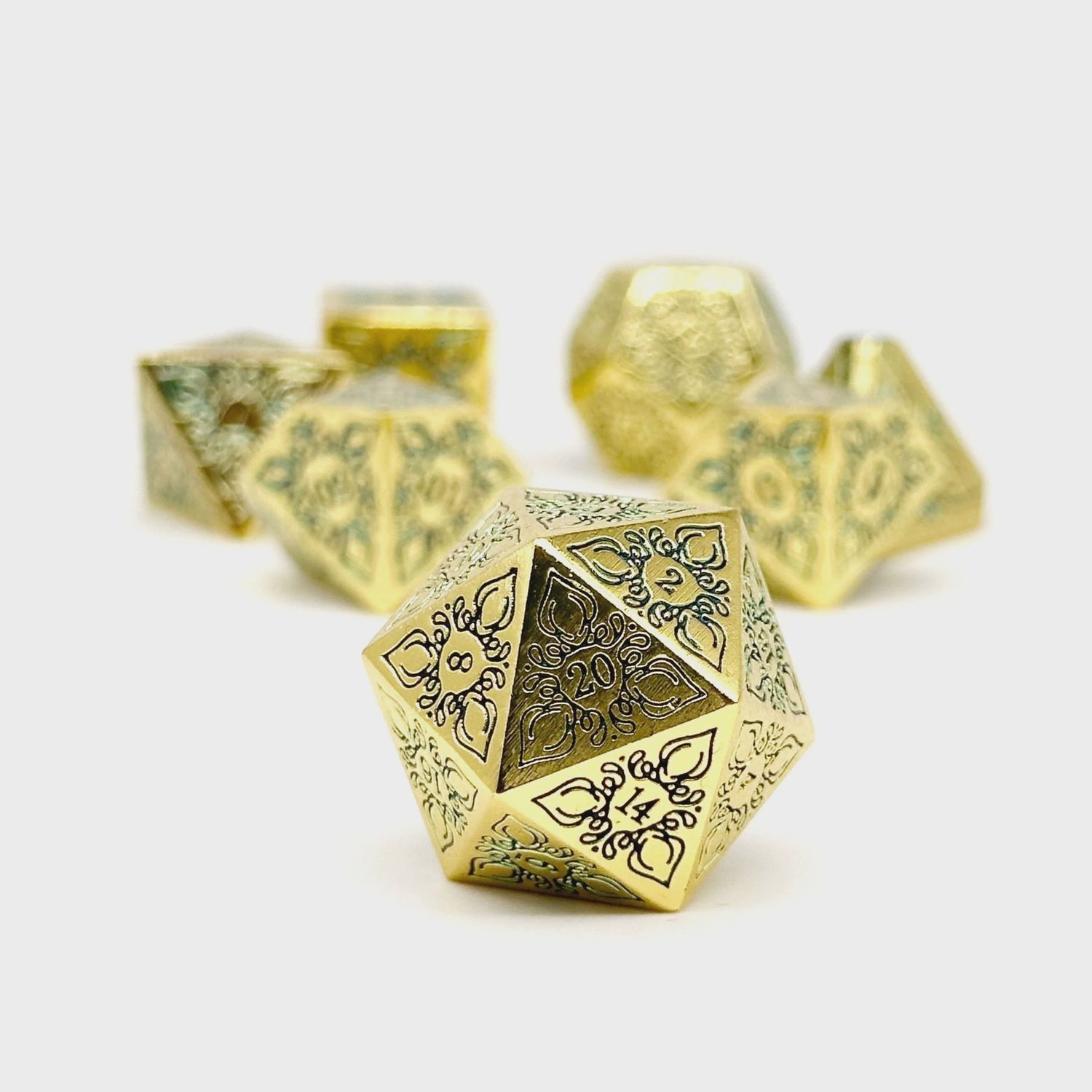 Norse Foundry: Feyweave Celestial Glade Dice- Metal 7 Set
