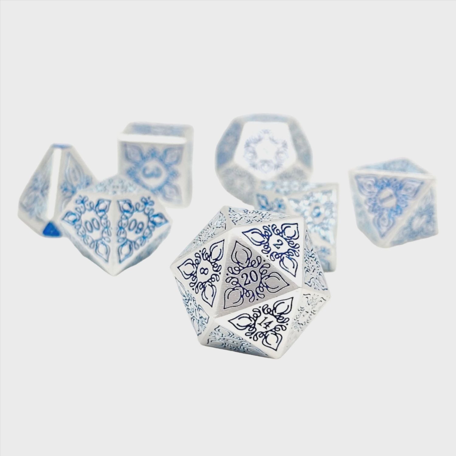 Norse Foundry: Feyweave- Cloudtop Metal Dice- 7 Set