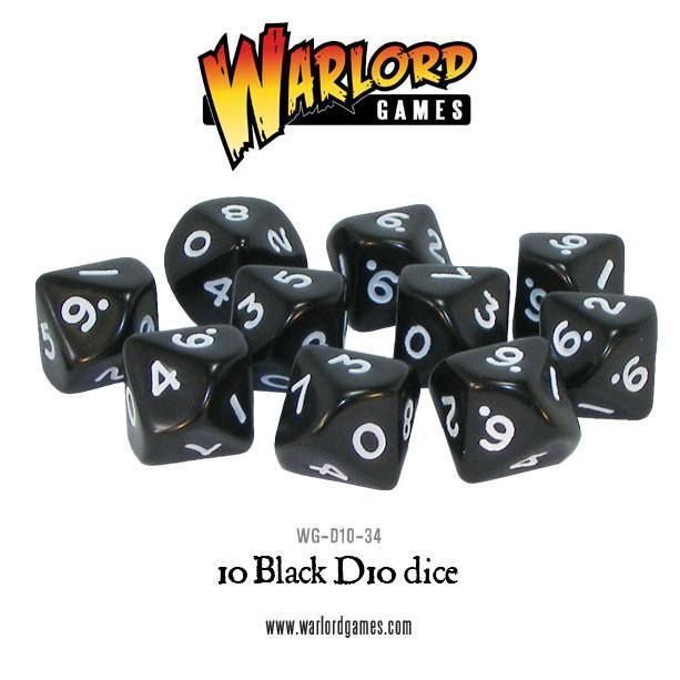 D10 Dice Pack: Black (10)