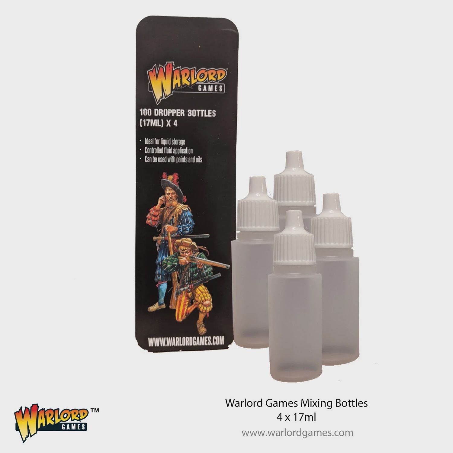 Warlord: Mixing Bottles (4) x 17ml