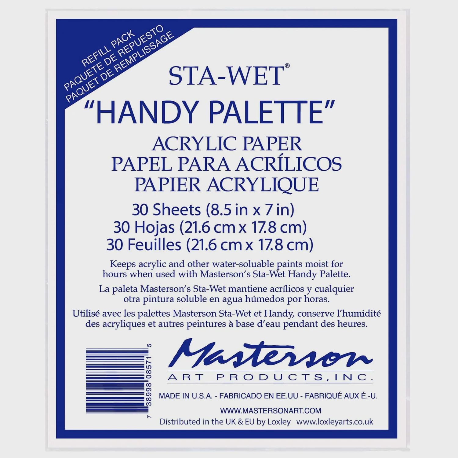 Masterson: Sta-Wet Palette Paper