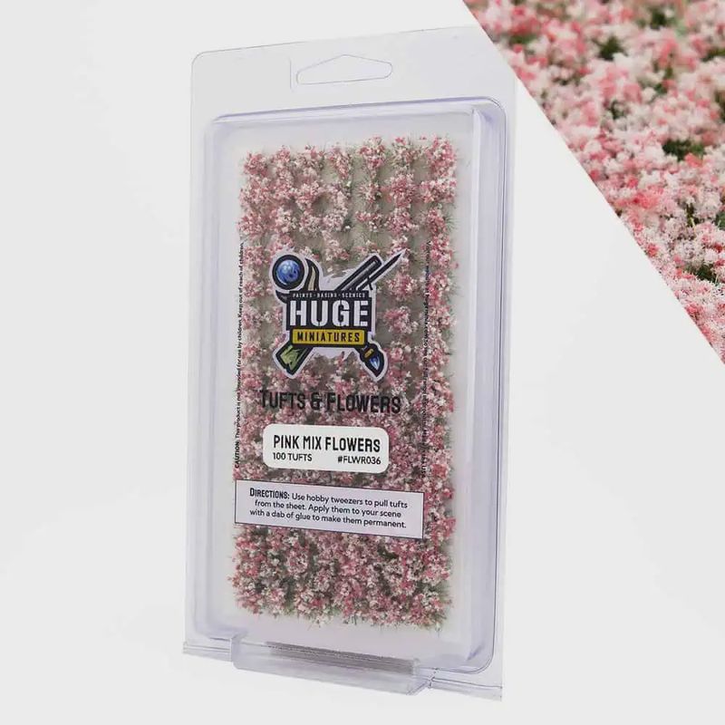 Huge Miniatures: Pink Mix Flowers Tufts