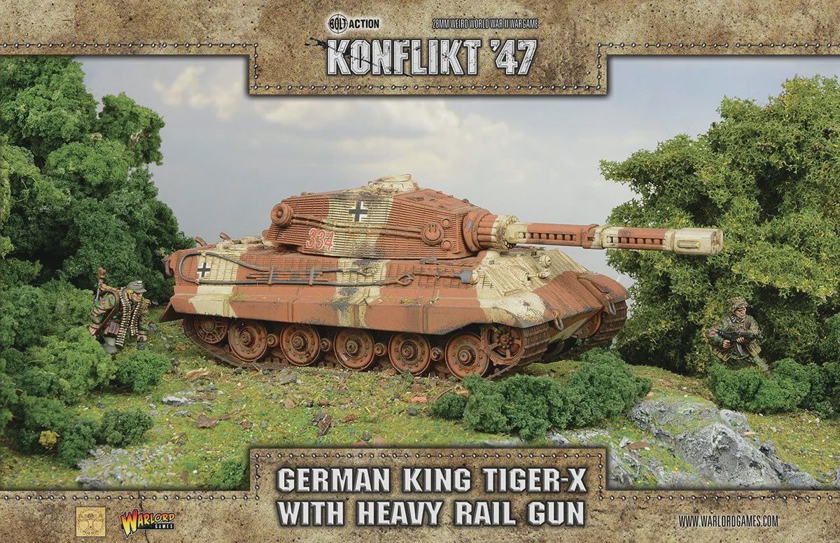 Konflikt '47: Axis- German King Tiger with Heavy Rail Gun