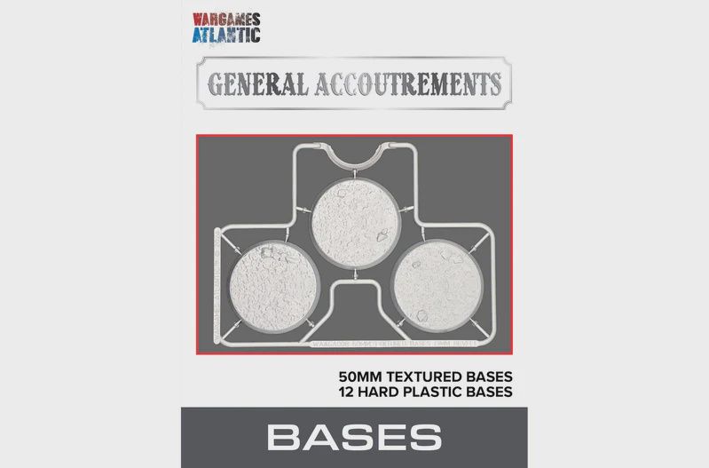 General Accoutrements: 50mm Textured Bases (3mm Bevel)