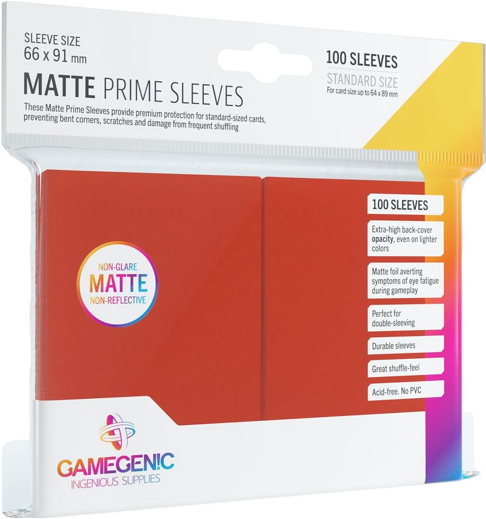 Gamegenic: Matte Prime Sleeves: Red (100)
