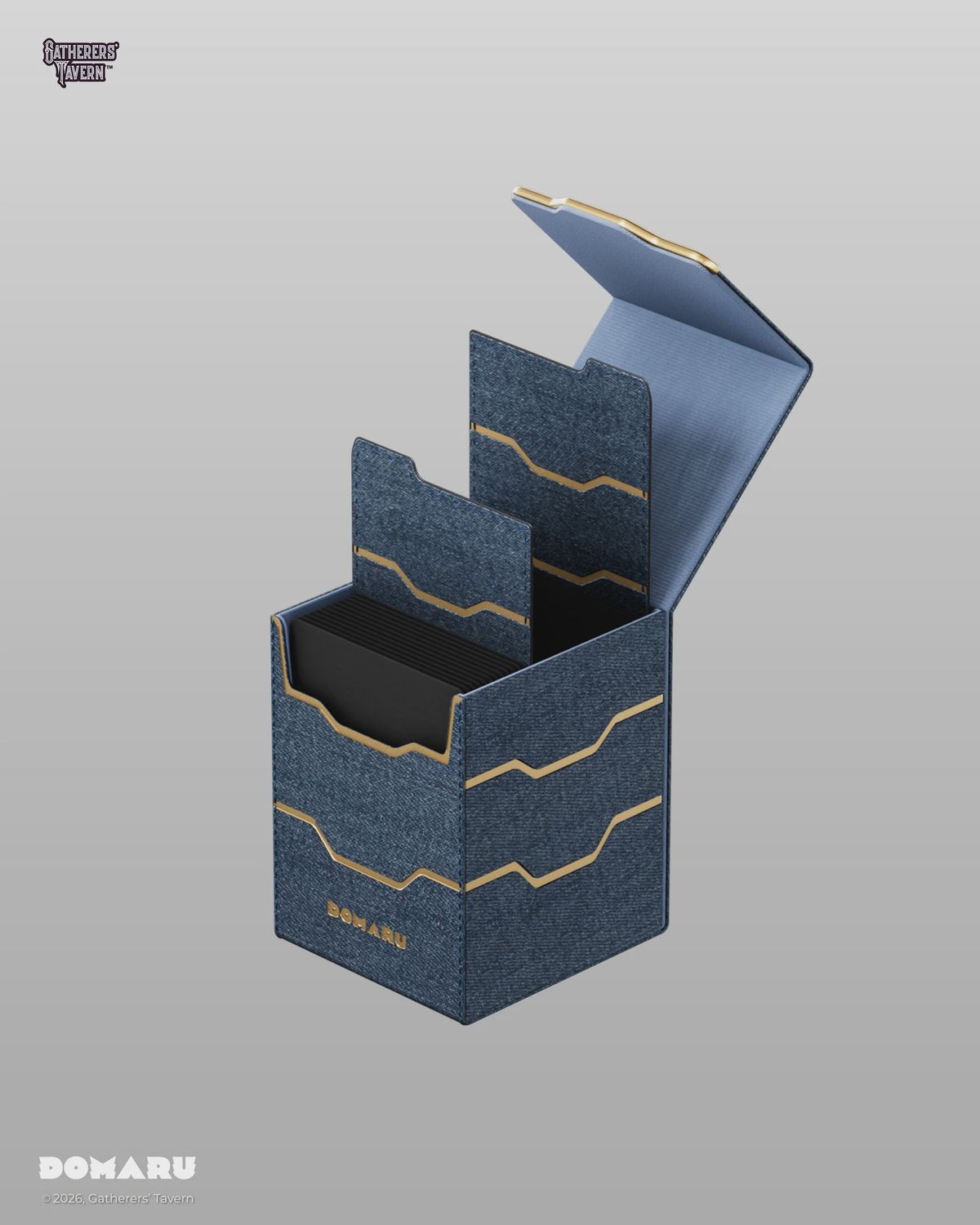 Gatherer's Tavern: Domaru Armory Collection Vertex- 100+ Toploading Deck Box (Lazulite)