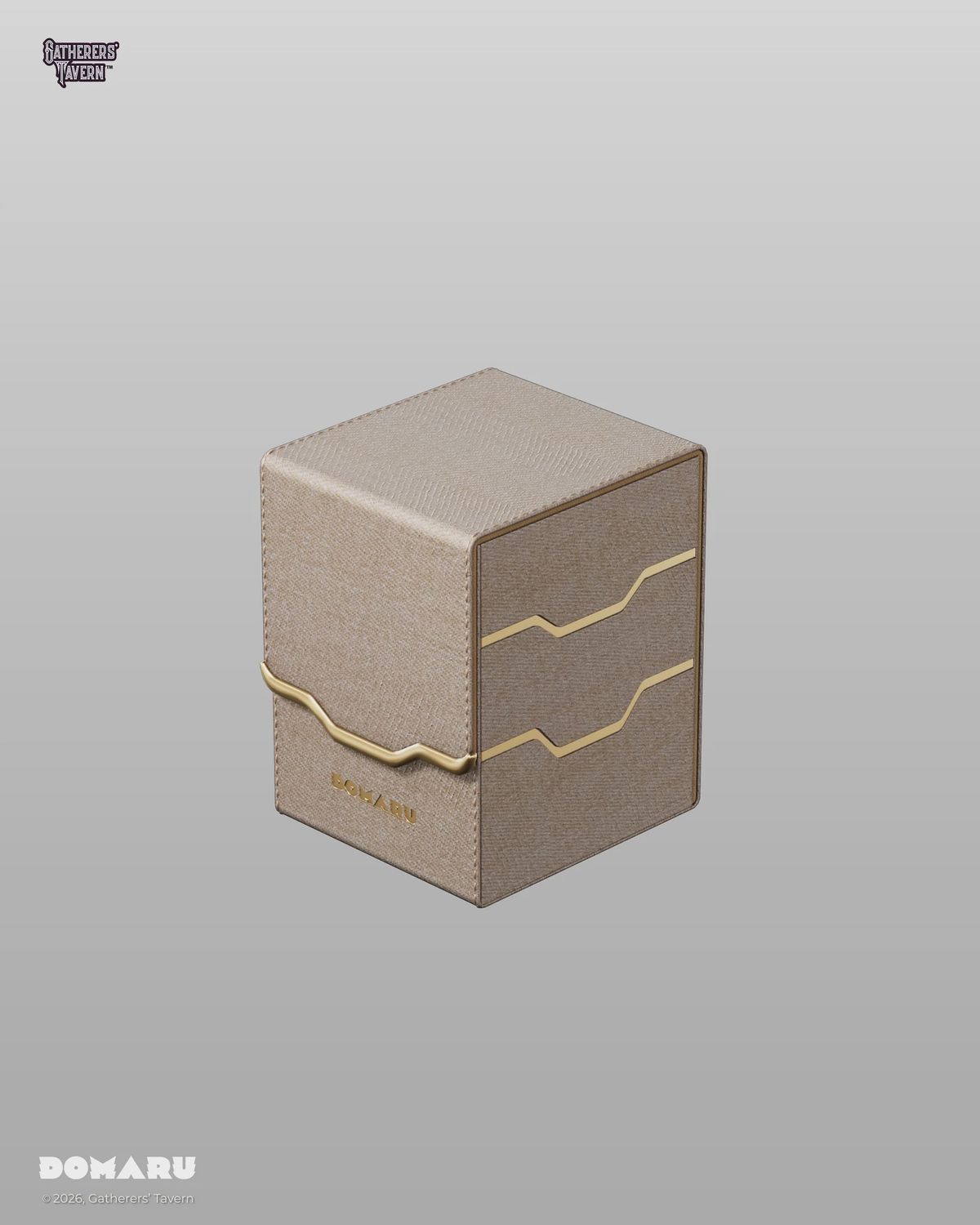 Gatherer's Tavern: Domaru Armory- 100+ Toploading Deck Box ( Alabaster)