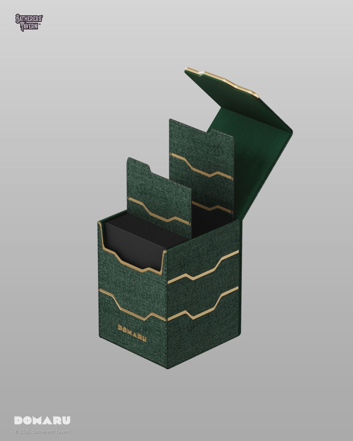 Gatherer's Tavern: Domaru Armory Collection Vertex- 100+ Toploading Deck Box ( Malachite)