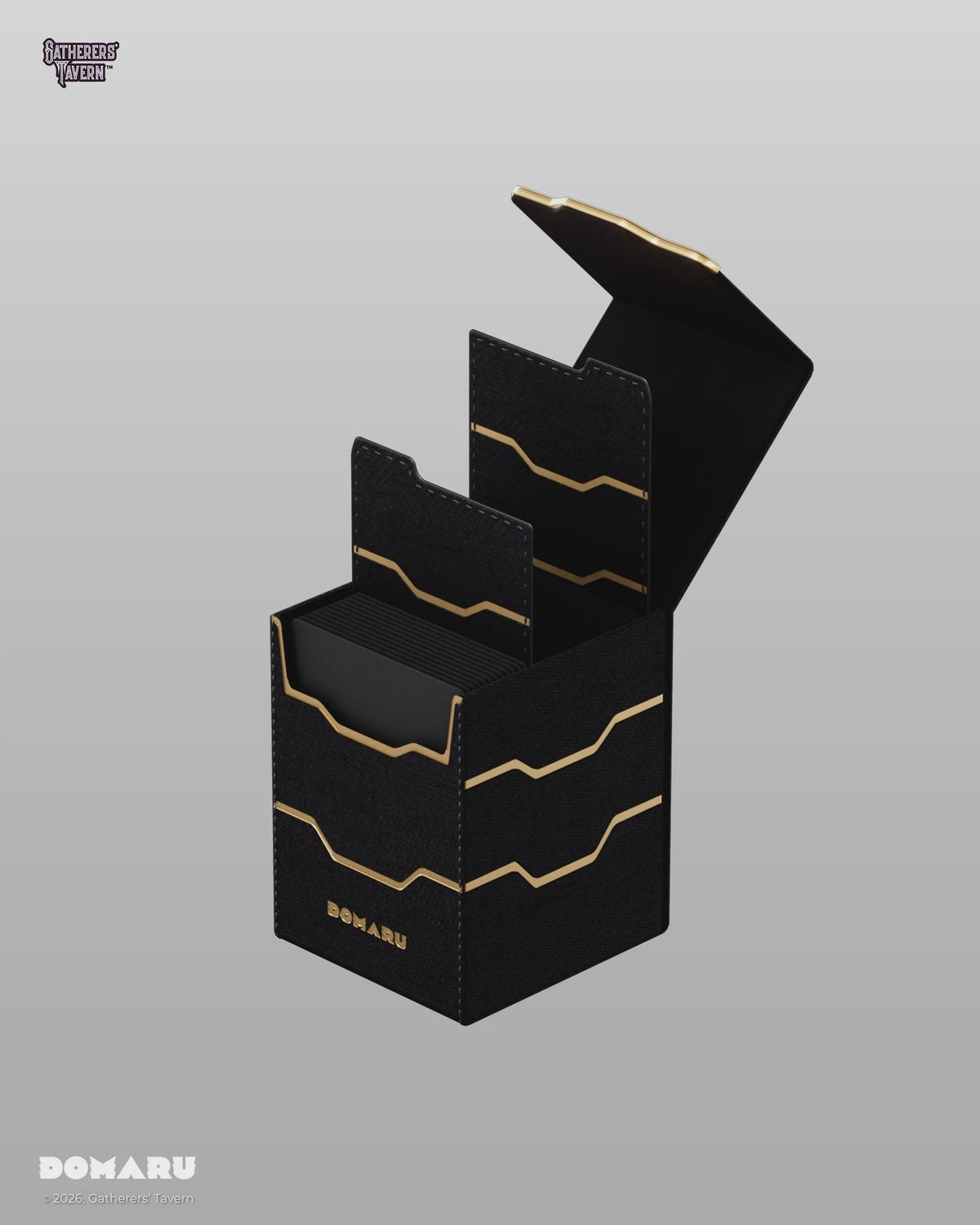 Gatherer's Tavern: Domaru Armory Collection Vertex- 100+ Toploading Deck Box (Obsidian)