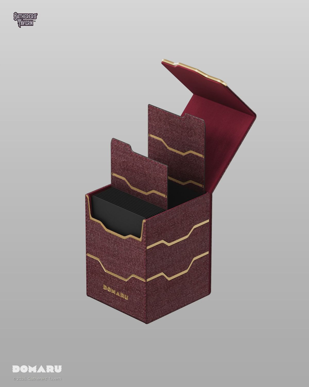 Gatherer's Tavern: Domaru Armory Collection Vertex- 100+ Toploading Deck Box (Carnelian)