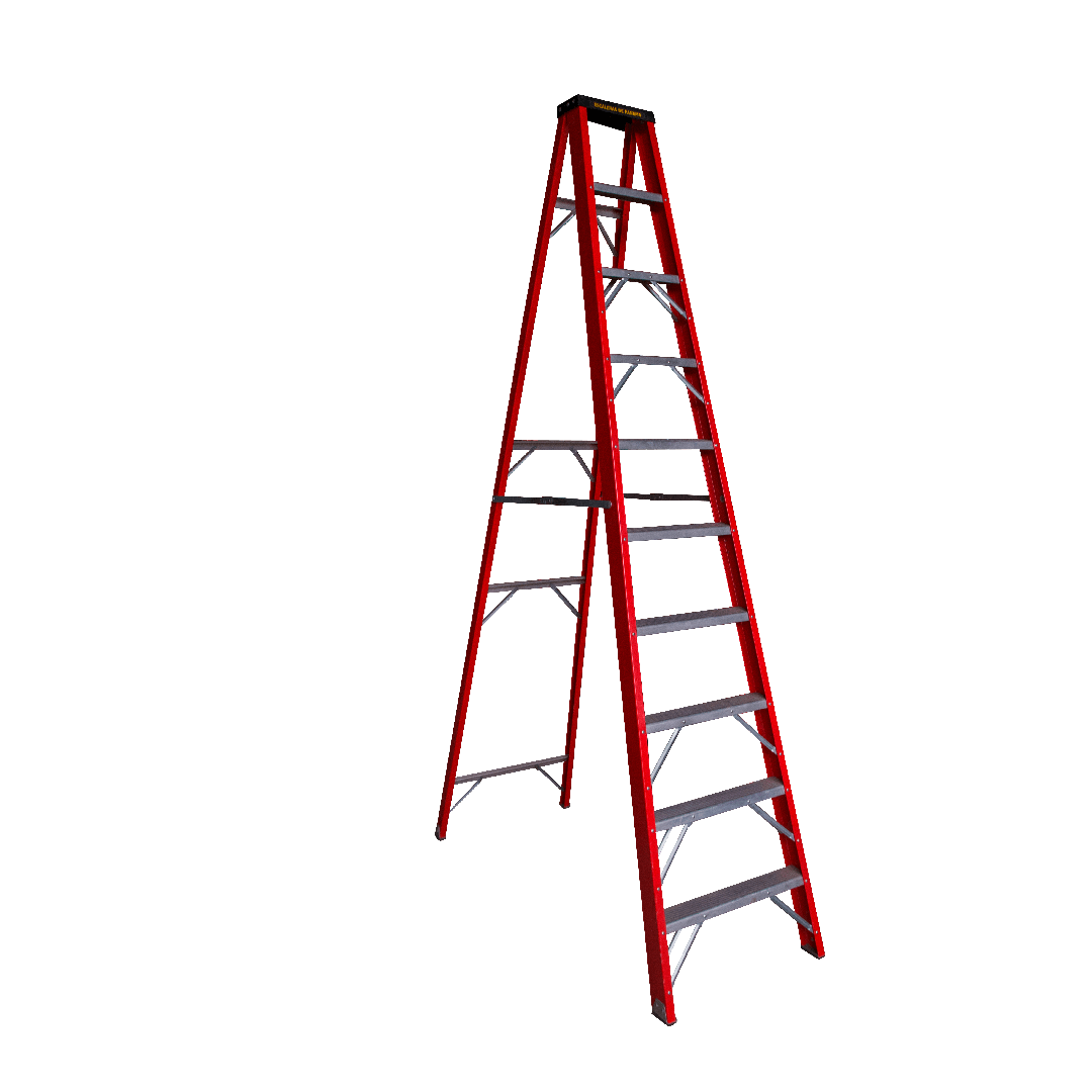 Escalera de Tijera de Fibra de 10 pies / 3.0 metros