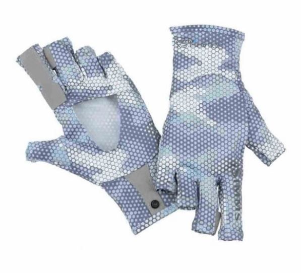 Simms SolarFlex Sunglove Hex - Camo Storm 