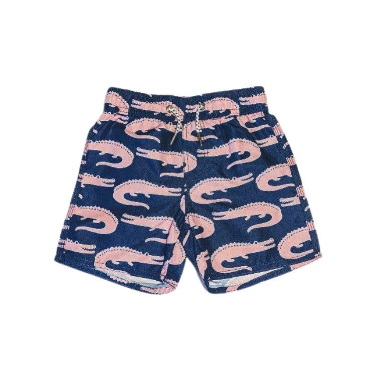 Mary Elyse Navy Alligator Trunks