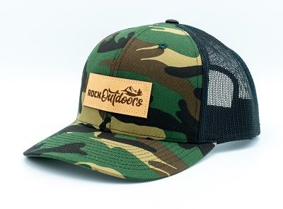 Rock Outdoors Etched Leather Applique Rock Outdoors Logo Trucker Hat